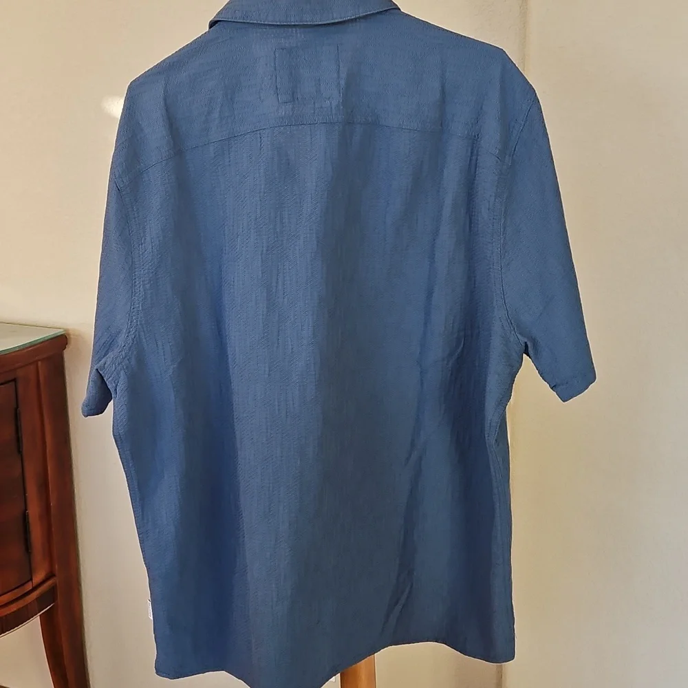 Hollister Men's Casual Blue Button Down Shirt, XL - Picture 3 of 5